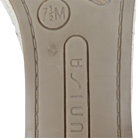 Unisa | Snake Skin Faux Leather Slip On Open Toe Espadrille Wedge Sandals 7.5 - Picture 10 of 11